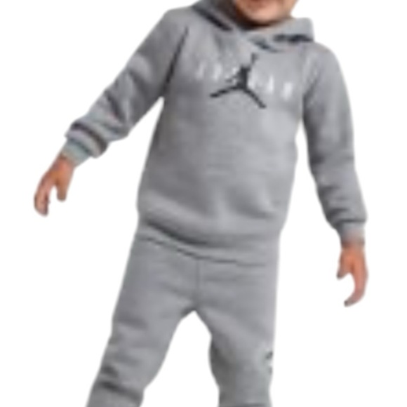Gray Jordan Kids Hoodie and Sweatpants Set - Picture 1 of 7